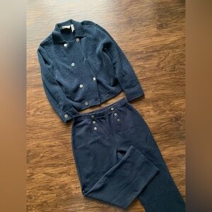 Liz Claiborne Dark Blue Pants and Jacket Set